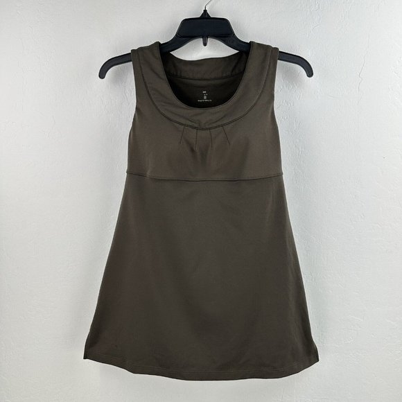 Athleta Active Workout Racerback Built In Bra Tank Top Brown Size 34C - Picture 1 of 9